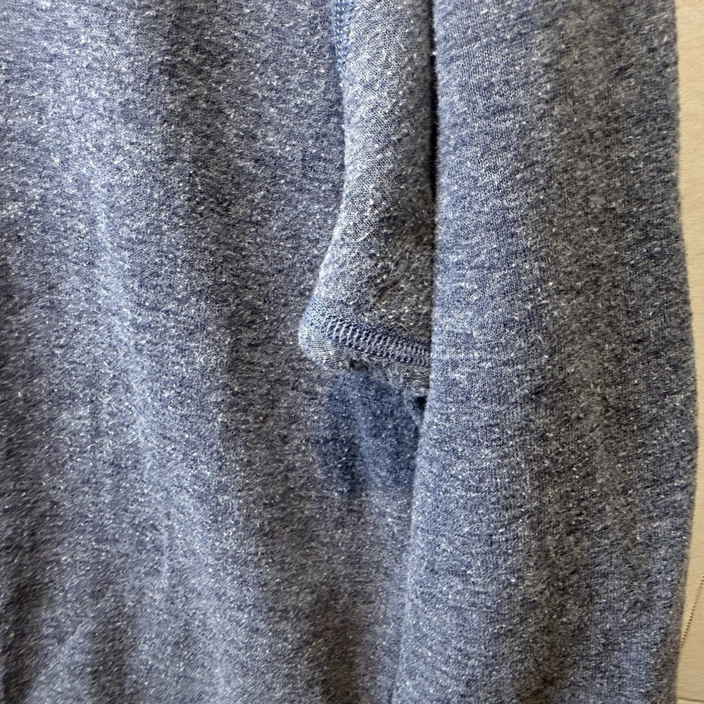 L.L. Bean River Driver Shirt Mens Size L Reg Blue Henley Wool Base Layer Cotton - Picture 5 of 9